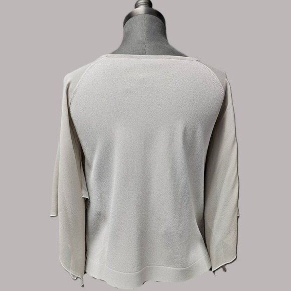 D. Exterior Blouse with Sheer sleeves - Picture 4 of 4